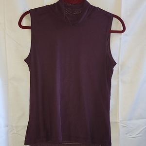 Calvin klein mock neck top. Medium. Color Port.